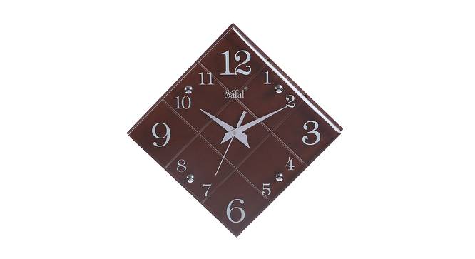 Nyssa Wall Clock (Brown) by Urban Ladder - Front View Design 1 - 381450