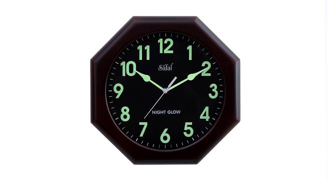 Gallious Wall Clock (Brown) by Urban Ladder - Front View Design 1 - 381454