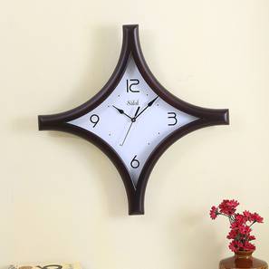 Safal Design Brown Engineered Wood Wall Clock