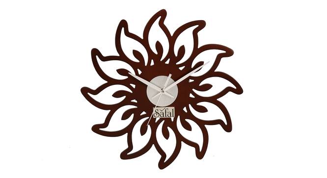 Syfas Wall Clock (Brown) by Urban Ladder - Front View Design 1 - 381527