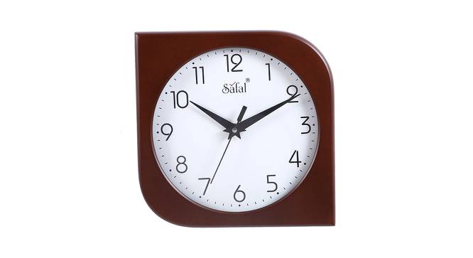 Sarielle Wall Clock (Brown) by Urban Ladder - Front View Design 1 - 381536