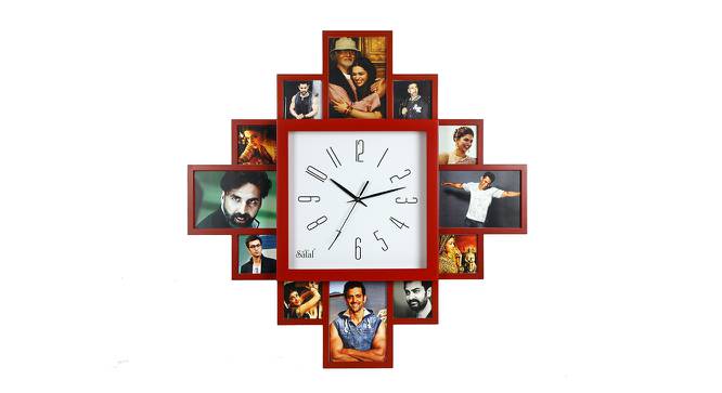 Shirmyl Wall Clock (Red) by Urban Ladder - Front View Design 1 - 381548