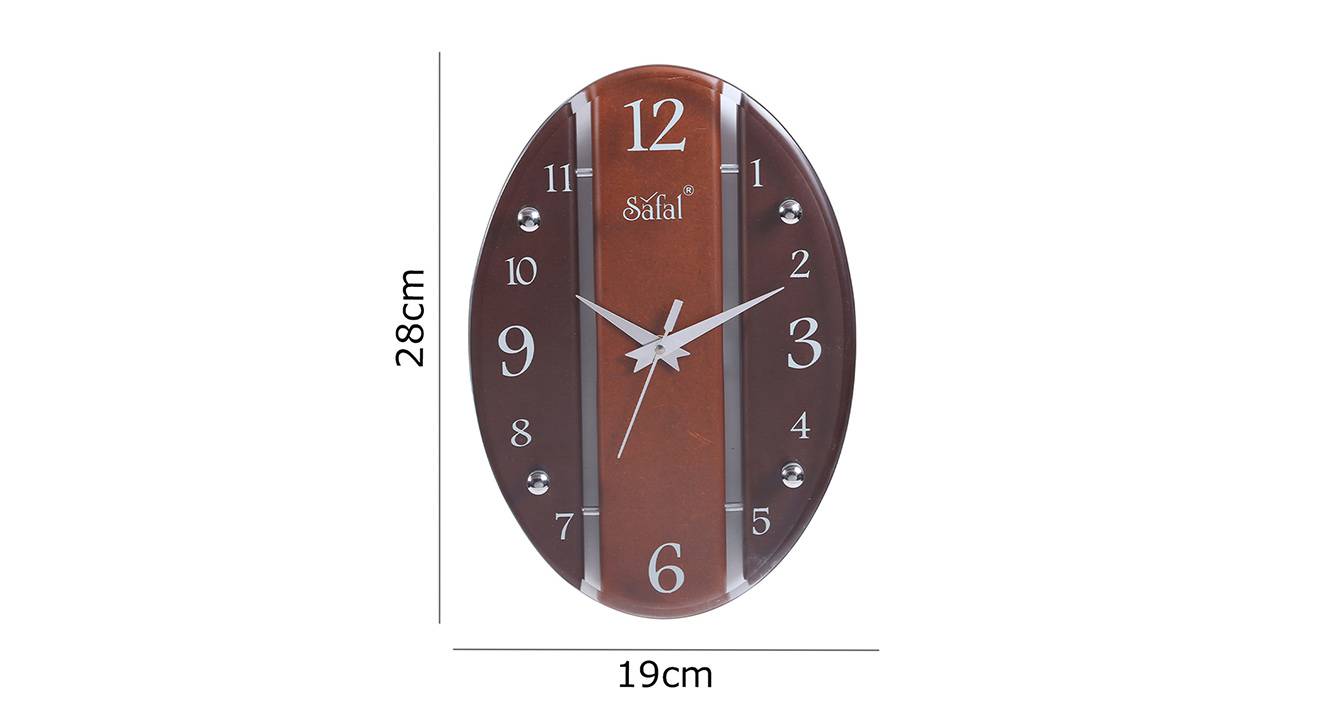 Perenda wall clock tan brown 6