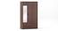 Hilton 3 Door Wardrobe (1 Drawer Configuration, With Mirror, Spiced Acacia Finish, With Lock) by Urban Ladder - Cross View Design 1 - 381634