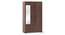 Hilton 3 Door Wardrobe (2 Drawer Configuration, With Mirror, Spiced Acacia Finish, With Lock) by Urban Ladder - Cross View Design 1 - 381642