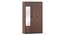Hilton 3 Door Wardrobe (With Mirror, Without Drawer Configuration, Spiced Acacia Finish, With Lock) by Urban Ladder - Cross View Design 1 - 381649