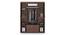 Hilton 4 Door Wardrobe (2 Drawer Configuration, With Mirror, Spiced Acacia Finish, With Lock) by Urban Ladder - Front View Design 1 Details - 381656