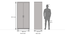 Miller 2 Door Wardrobe (Two-Tone Finish, Without Mirror, Without Drawer Configuration, 5.95 Feet Height) by Urban Ladder - Dimension Design 1 - 381887
