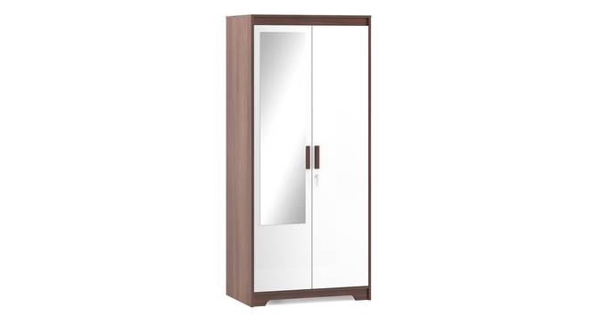 Miller 2 Door Wardrobe (Two-Tone Finish, With Mirror, Without Drawer Configuration, With Lock, 5.95 Feet Height) by Urban Ladder - Cross View Design 1 - 381888