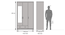 Miller 3 Door Wardrobe (Two-Tone Finish, 1 Drawer Configuration, With Mirror, With Lock) by Urban Ladder - Dimension Design 1 - 381901