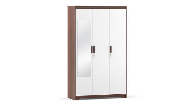 Miller 3 Door Wardrobe (Two-Tone Finish, With Mirror, Without Drawer Configuration, With Lock) by Urban Ladder - Cross View Design 1 - 381909