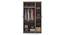Miller 3 Door Wardrobe (Two-Tone Finish, With Mirror, Without Drawer Configuration, With Lock) by Urban Ladder - Front View Design 1 Details - 381911