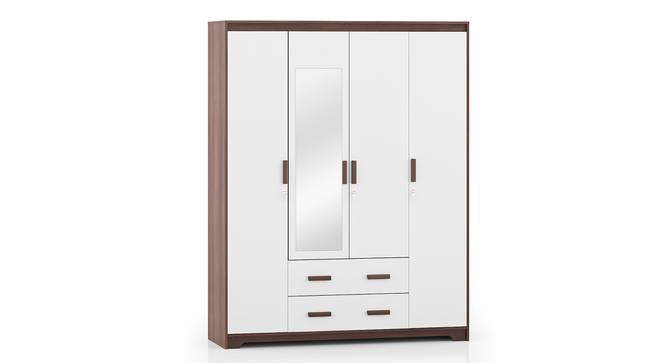 Miller 4 Door Wardrobe (Two-Tone Finish, 2 Drawer Configuration, With Mirror, With Lock) by Urban Ladder - Cross View Design 1 - 381915