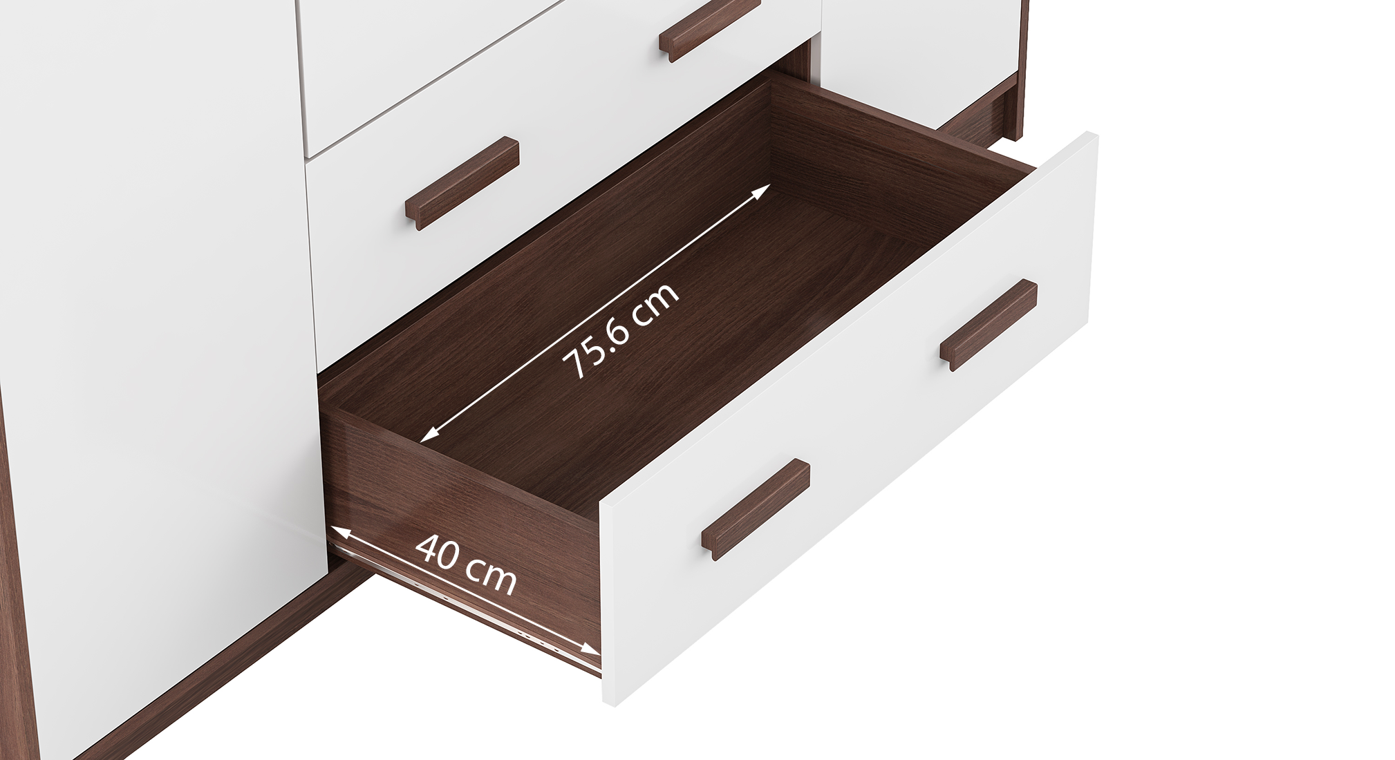 Miller 4 door 2 drawer wardrobe finish two tone 4