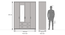 Miller 4 Door Wardrobe (Two-Tone Finish, 2 Drawer Configuration, With Mirror, With Lock) by Urban Ladder - Dimension Design 1 - 381921