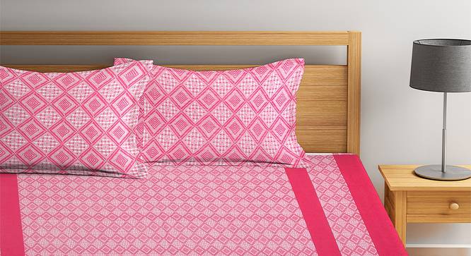Abby Bedcover (Pink, King Size) by Urban Ladder - Front View Design 1 - 381941