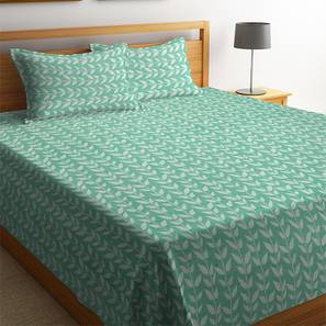 Coverlet Design Green TC Cotton King Size Bedsheet