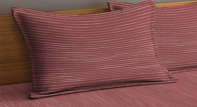 April Bedcover (Maroon, King Size) by Urban Ladder - Cross View Design 1 - 382004