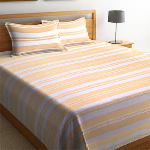 Coverlet Design Mustard TC Cotton King Size Bedsheet