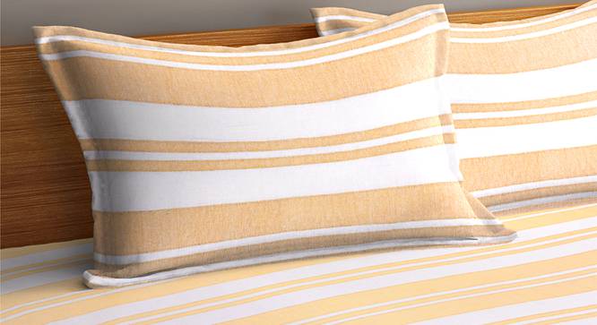 Colby Bedcover (Mustard, King Size) by Urban Ladder - Cross View Design 1 - 382186