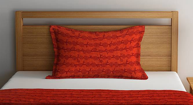 Eli Bedcover (Red, Single Size) by Urban Ladder - Front View Design 1 - 382220