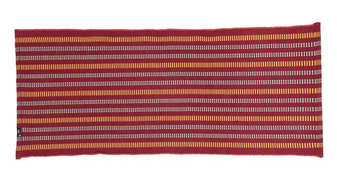 Fayetta Dhurrie (Red, 180 x 50 cm  (71" x 20") Carpet Size) by Urban Ladder - Front View Design 1 - 382299