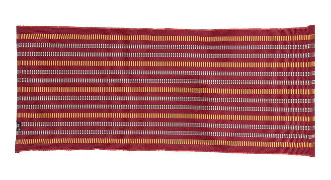 Felipina Dhurrie (Red, 120 x 50 cm  (47" x 20") Carpet Size) by Urban Ladder - Front View Design 1 - 382342