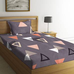 Klotthe Design Grey TC Cotton Single Size Bedsheet