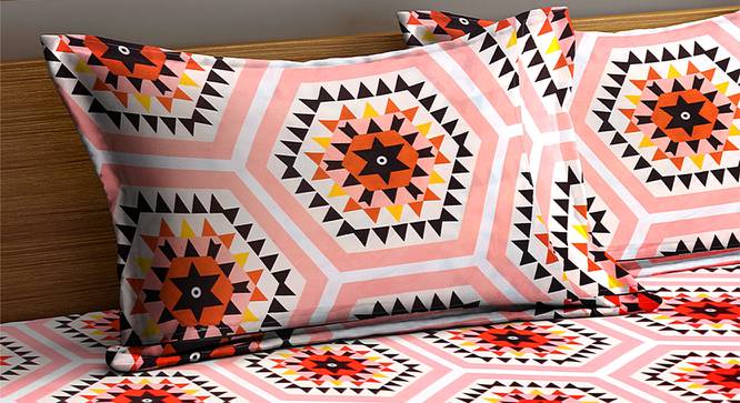 Hayden Bedsheet Set (Pink, King Size) by Urban Ladder - Cross View Design 1 - 382479