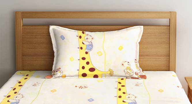 James Bedsheet Set (Yellow, Single Size) by Urban Ladder - Front View Design 1 - 382551