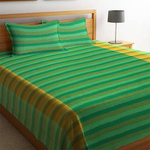 All Products Sale Design Green TC Cotton King Size Bedsheet with Pillow Covers