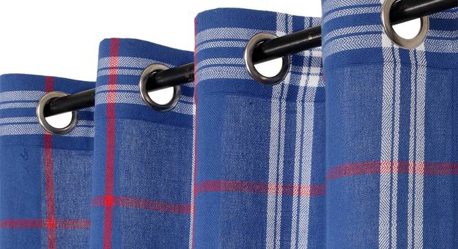 Joslyn Door Curtains (Blue, 270 x 120 cm  (106" x 47") Curtain Size) by Urban Ladder - Front View Design 1 - 382599