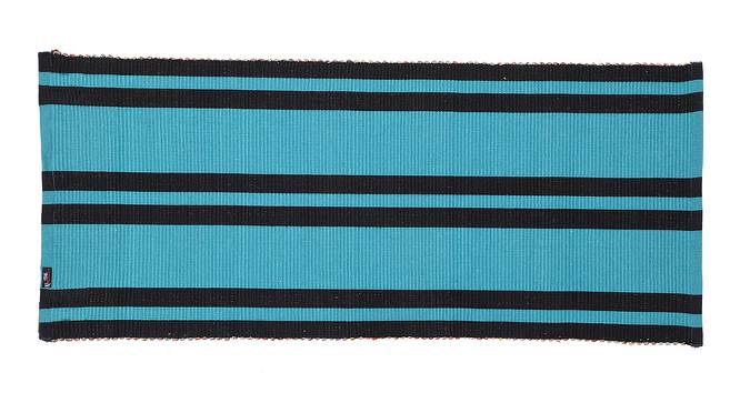 Kika Dhurrie (Blue, 120 x 50 cm  (47" x 20") Carpet Size) by Urban Ladder - Front View Design 1 - 382631