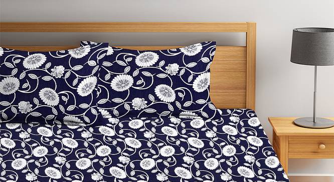 Lacey Bedcover (Navy Blue, King Size) by Urban Ladder - Front View Design 1 - 382676
