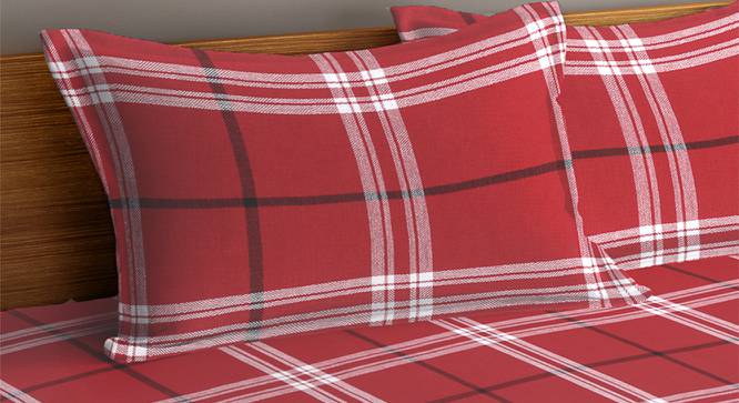 Libby Bedcover (Red, King Size) by Urban Ladder - Cross View Design 1 - 382728