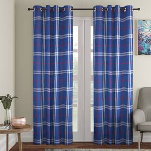 Door Curtains Design Blue Cotton Door Curtain