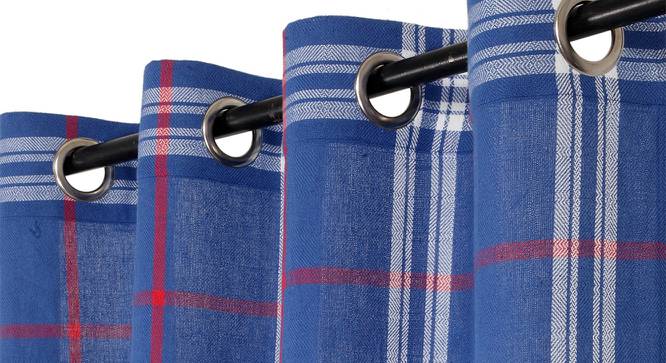 Lorena Door Curtains (Blue, 210 x 120 cm  (83" x 47") Curtain Size) by Urban Ladder - Front View Design 1 - 382761