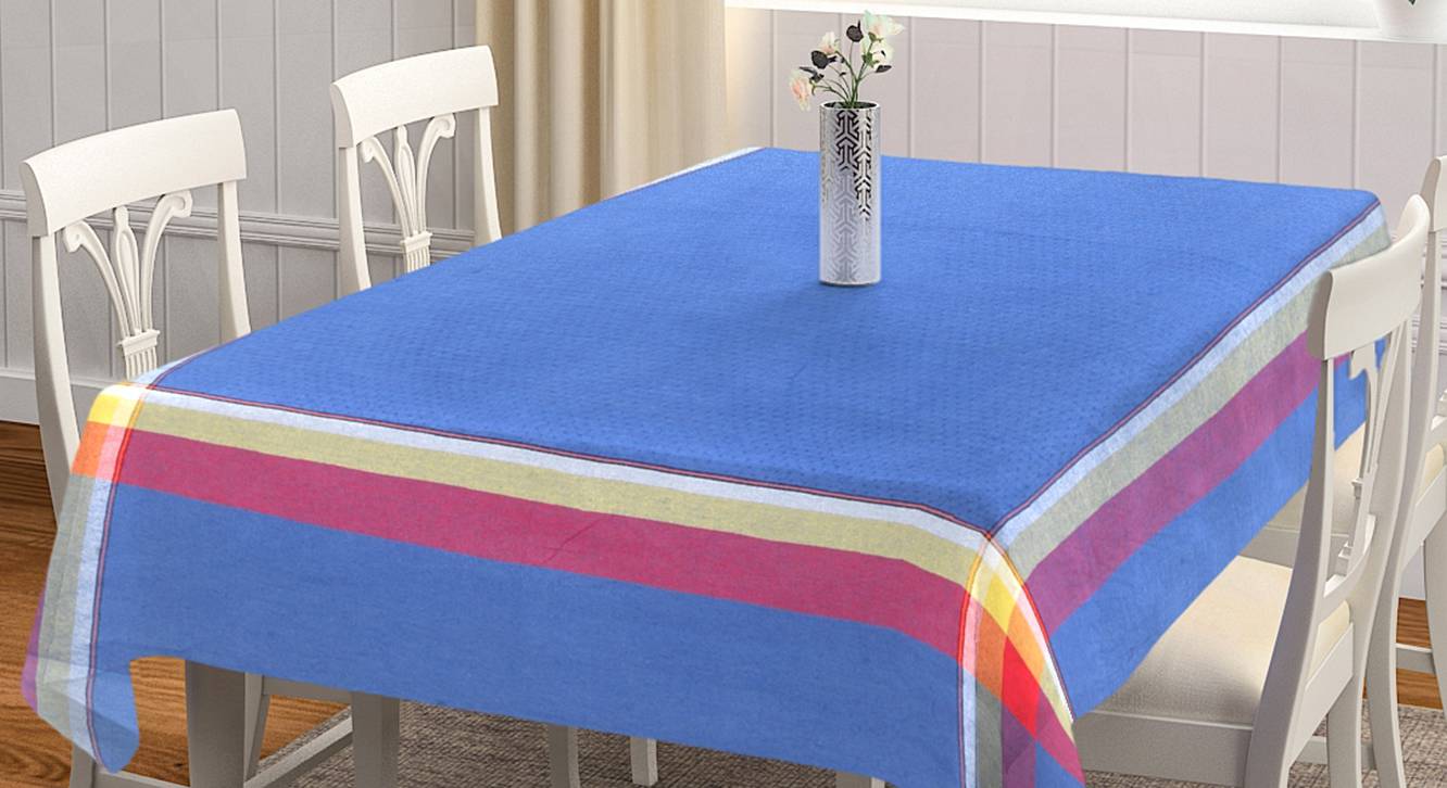 Blue Cotton Table Cover Urban Ladder