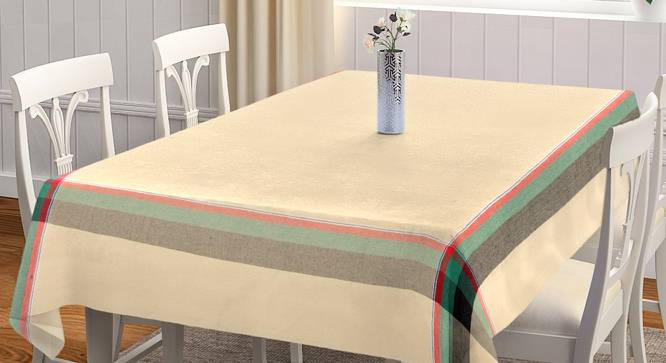Mia Table Cover (Beige, 150 x 230 cm  (60" x 90") Size) by Urban Ladder - Front View Design 1 - 382798