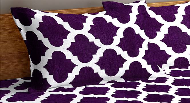 Nellie Bedcover (Purple, King Size) by Urban Ladder - Cross View Design 1 - 382856