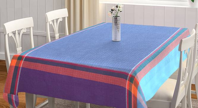 Pavia Table Cover (Blue, 150 x 230 cm  (60" x 90") Size) by Urban Ladder - Front View Design 1 - 382888