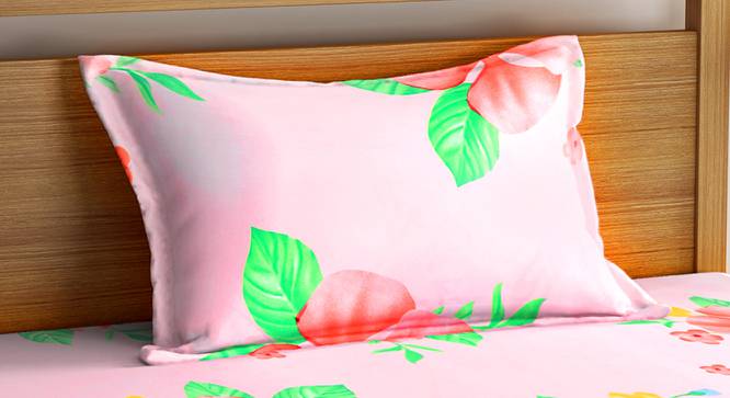 Noah Bedsheet Set (Pink, Single Size) by Urban Ladder - Cross View Design 1 - 382898