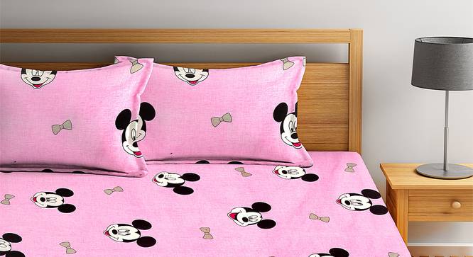Preston Bedsheet Set (Pink, King Size) by Urban Ladder - Front View Design 1 - 383027
