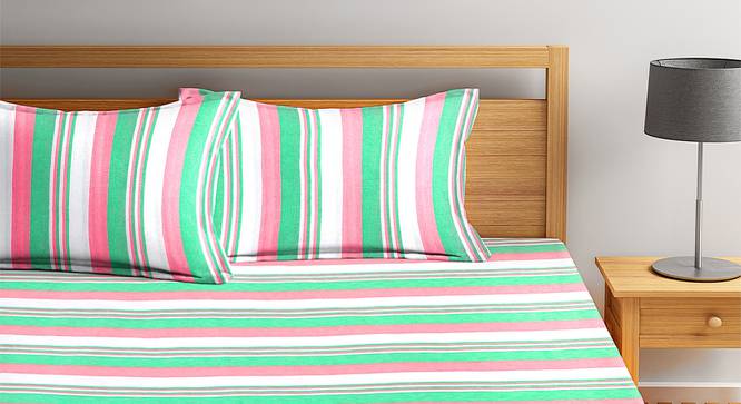 Sam Bedcover (Green, King Size) by Urban Ladder - Front View Design 1 - 383029