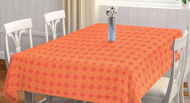 Shayleigh Table Cover (Orange, 182 x 132 cm  (72" x 52") Size) by Urban Ladder - Front View Design 1 - 383073
