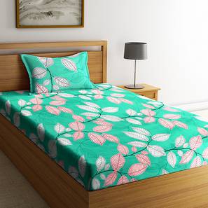 All Products Sale Design Tryamon Bedsheet Set (Green, Single Size)