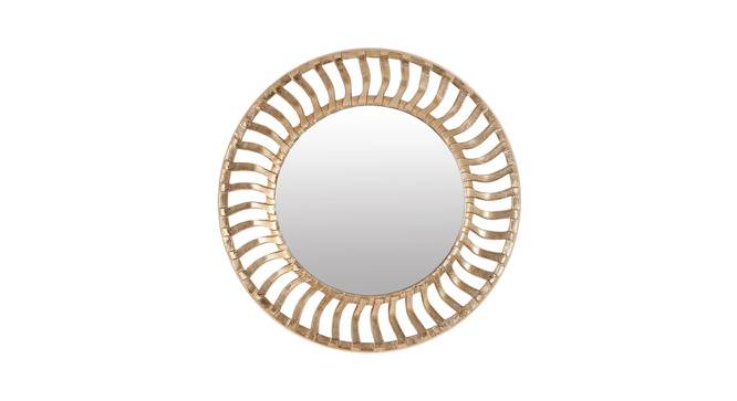 Adelaide Wall Mirror (Gold, Round Mirror Shape, Simple Configuration) by Urban Ladder - Front View Design 1 - 383330