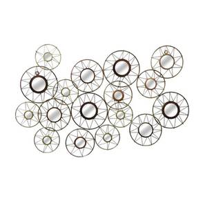 Metal Wall Art Design Gold Copper Glass Wall Accent