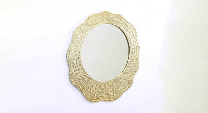 Harvey Wall Mirror (Gold, Round Mirror Shape, Simple Configuration) by Urban Ladder - Cross View Design 1 - 383453