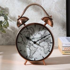 Table Clock Design Antique Copper Metal Wall Clock